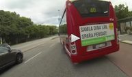 Stockholm'de otobüsler trafikte tehlike saçıyor