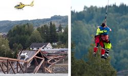 Norveç'te köprü çöktü, araç suya düştü