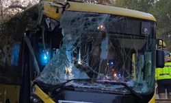 Yoldan çıkan otobüs kazası korkuttu