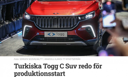 İsveç'ten Togg'a övgü: Türkiye'nin yerli otomobili gözünü Avrupa'ya dikti