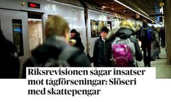 İsveç Ulusal Denetim Ofisi'nden tren gecikmelerine tepki: Parlamentoya rapor sunuldu