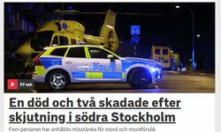 Stockholm'de silahlı saldırı: 1 kişi öldü, 2 kişi yaralandı