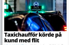 İsveç'te taksi şoförü ücretini ödemeyen müşterisine çarptı