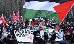 Belçika'da Filistin destekçileri, Gent şehrinin en işlek kavşağında eylem yaptı