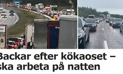 İsveç'te yol çalışmalarının neden olduğu trafik kuyruğu tepkilere neden oldu