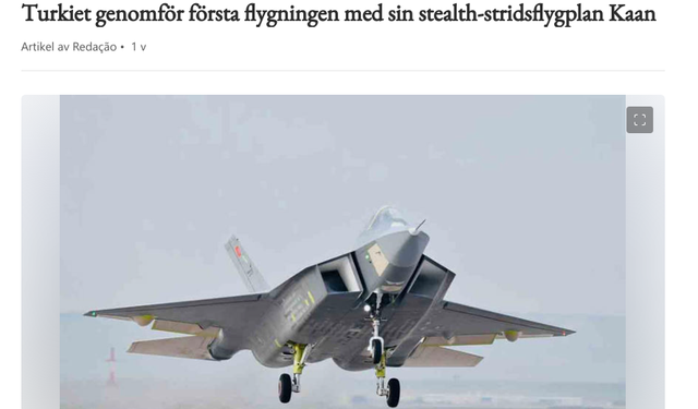 İskandinavya medyasından KAAN'ın ilk uçuşuna övgüler