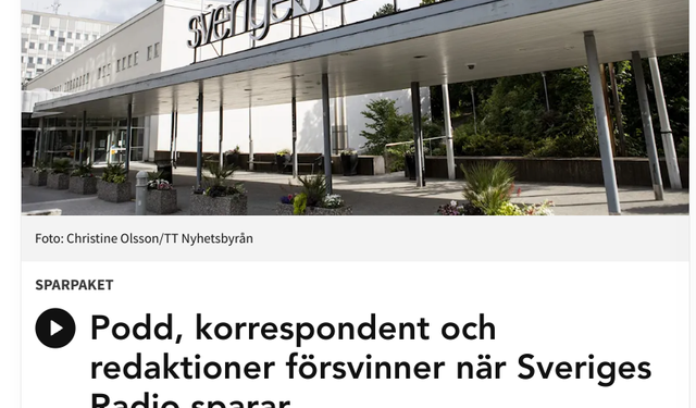 İsveç devlet radyosu,  Rusya, Kürtçe ve  Tigrinya  servisini kapatıyor