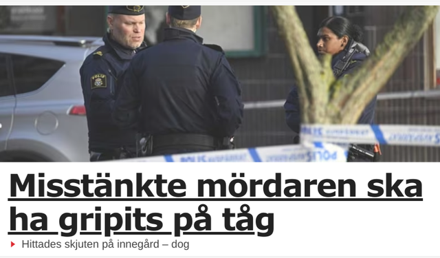 Helsingborg'de bir kişi öldürüldü