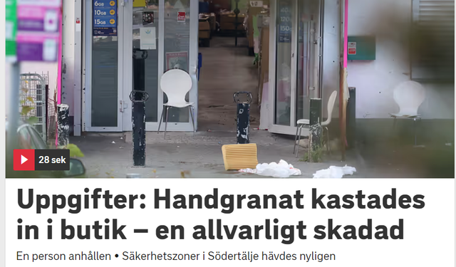İsveç'te bir dükkan bombalandı
