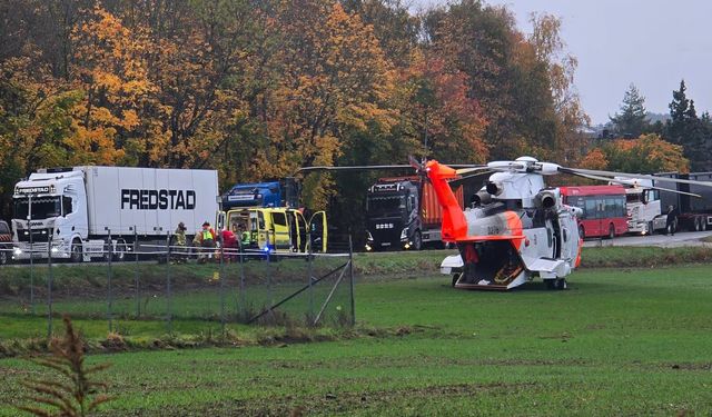 Fredrikstad'da meydana gelen kazada bir kişi ağır yaralandı